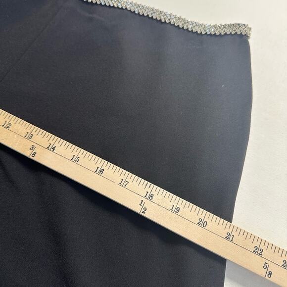 NWT Lovers + Friends Crystal Waist Detail Elegant Black Dress Pants Size Large - Picture 10 of 11
